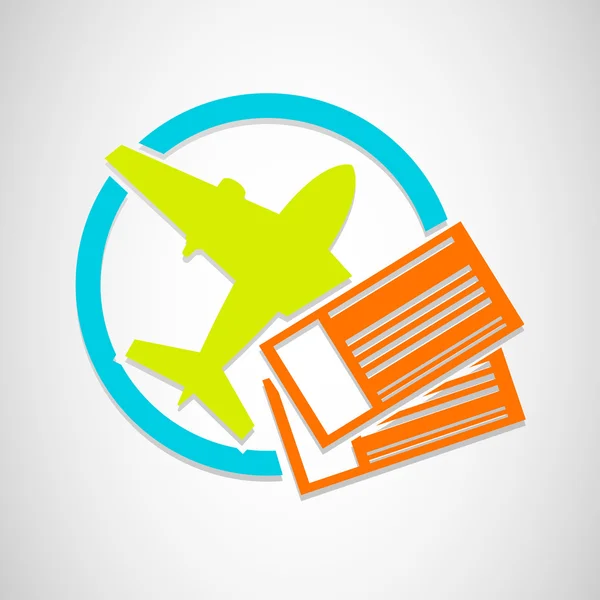 Symbol für Flugtickets — Stockvektor