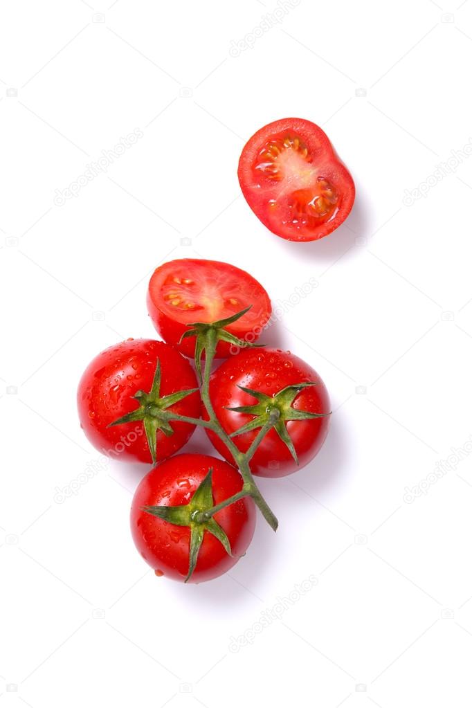 Top view of fresh tomatoes