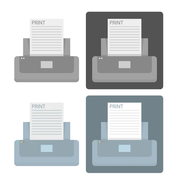 Set of printer icons — Stock Vector