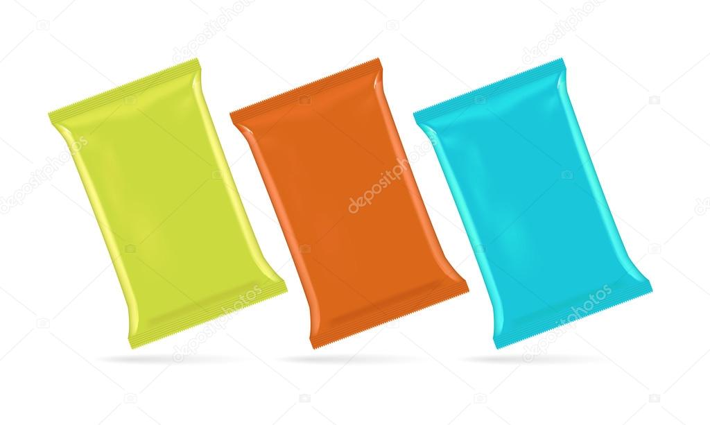 Foil bags for potato chips, coffee and sugar
