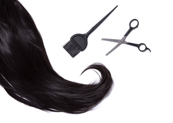 Hairdressing supplies isolated