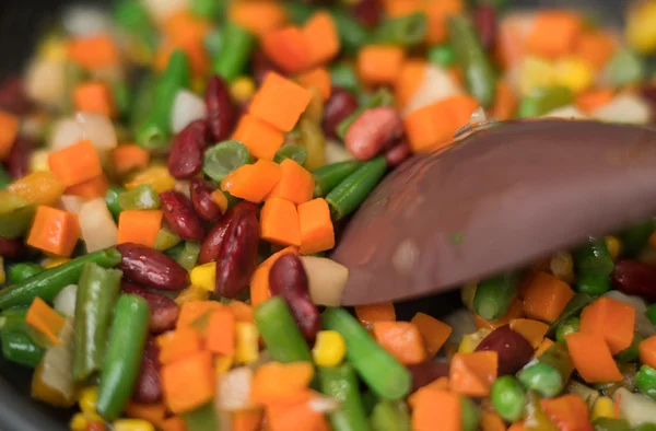 Roasting tasty vegetables Stock Image