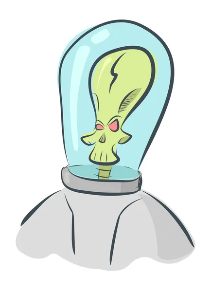 Invasor alienígena no capacete —  Vetores de Stock