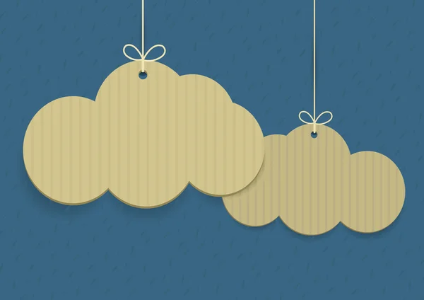 Chmury w kształcie zakupy Tagi — Wektor stockowy