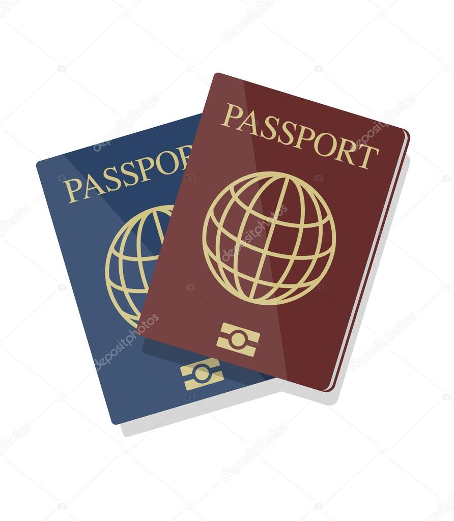 blue and red biometric passports