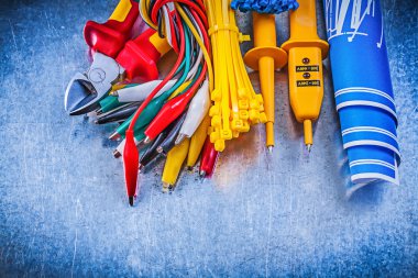 Yellow electrical tester, crocodile plugs