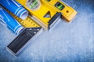 Mavi mühendislik çizimleri, inşaat düzeyleri