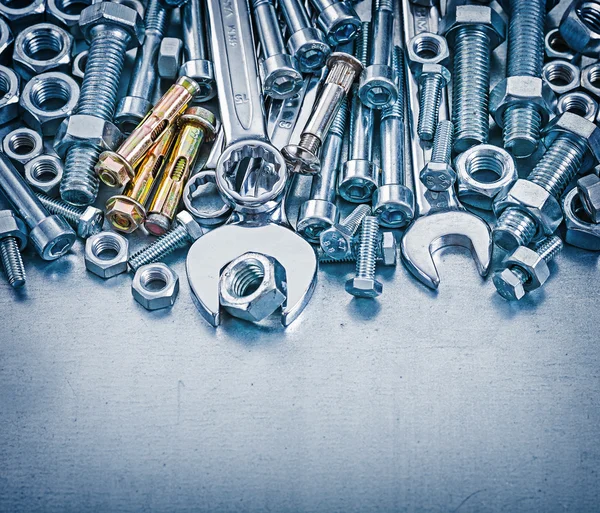 Bolt details, nuts, wrenches — Stock Photo, Image