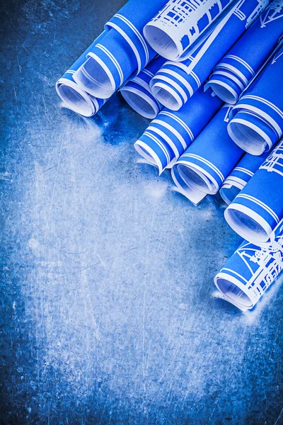 Desenhos de construção azul — Fotografia de Stock