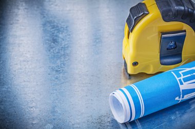 Blue engineering drawings tape