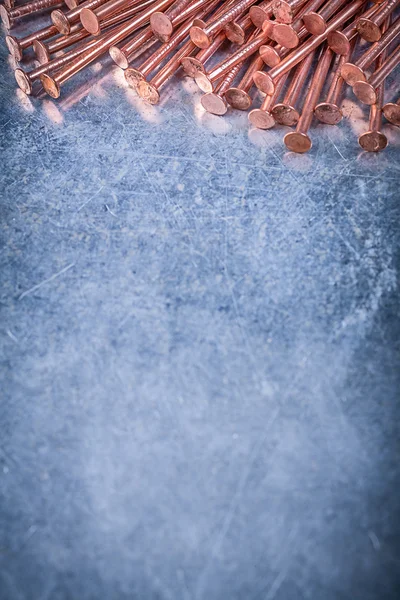 Copper construction nails — Stock Photo, Image