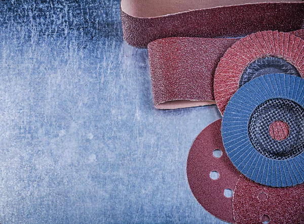 Emery paper, abrasive discs and wheels — Stock Image Emery paper, abrasive discs and wheels Royalty Free Stock Photos