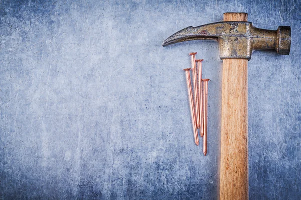 Klo hammare och konstruktion naglar — Stockfoto