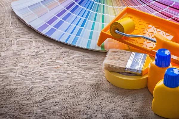 Paint tools on board — Stock Photo, Image