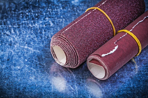 Rolls of emery papers — Stock Image Rolls of emery papers Stock Image