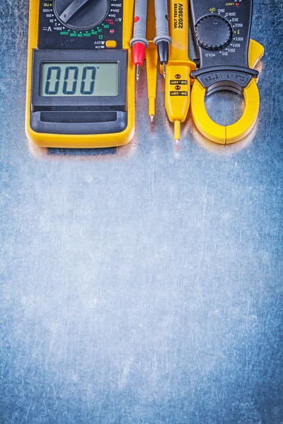 Clamp meter, electrical tester and multimeter — Stock Photo, Image