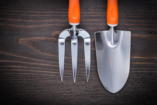 Handspaten und Kellen-Gabel — Stockfoto