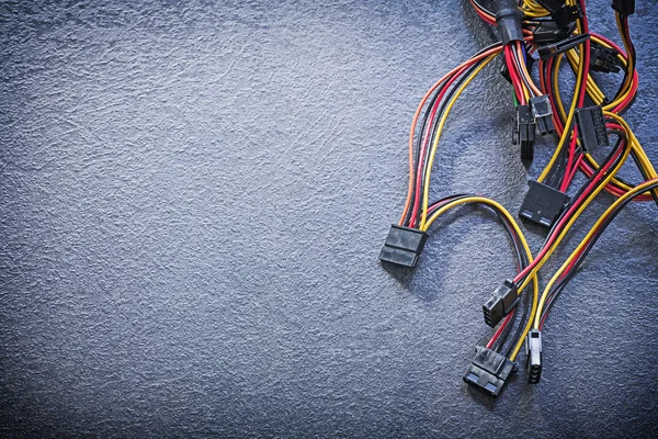 Konektörlerle birlikte elektrik telleri — Stok fotoğraf