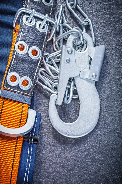 Cinturón de construcción con gancho metálico — Foto de Stock