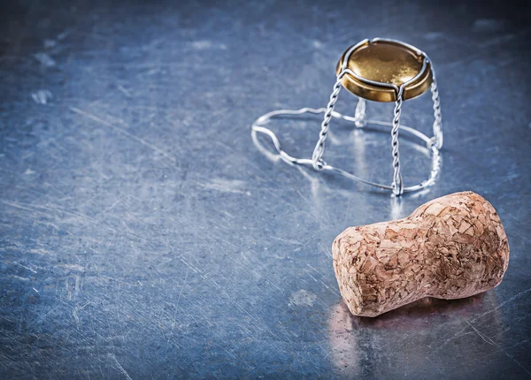 Cork stopper with twisted wire — Stock Photo, Image