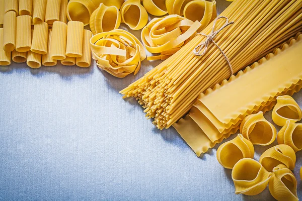 Collection of various uncooked pasta — Stock Photo, Image