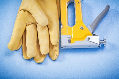 Deri Emanet eldiven ve zımba tabanca 