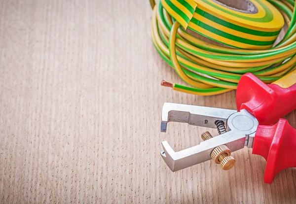 Insulating tape and electric cable — Stock Photo, Image