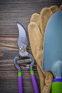 Metal el spade keskin secateurs deri koruyucu eldiven wo