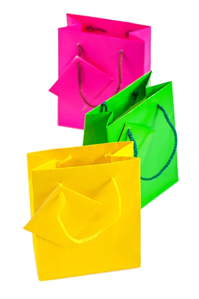 Bolsas de papel de color — Foto de Stock