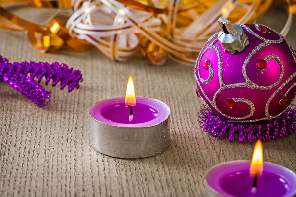 Glamour velas de Navidad — Foto de Stock