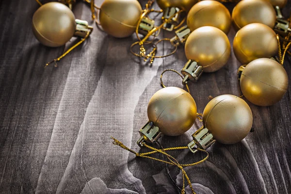 Gouden kerstballen — Stockfoto