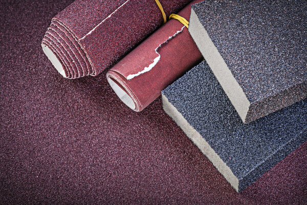 Glass-paper rolls sanding sponges 
