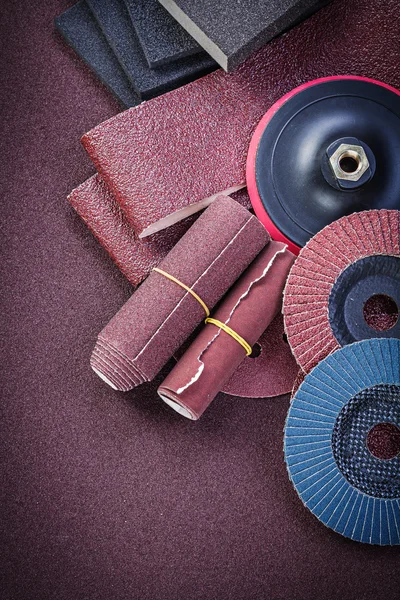 Collection of abrasive materials — Stock Image Collection of abrasive materials Stock Photo