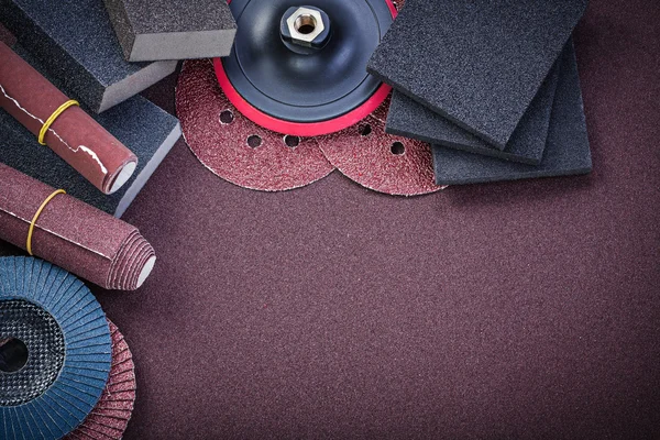 Set of abrasive materials — Stock Image Set of abrasive materials Stock Image