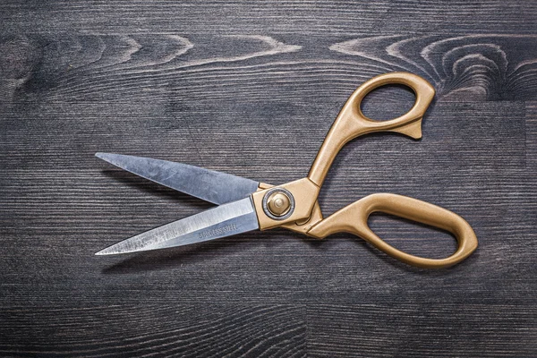 Opened Golden scissors — Stock Photo, Image