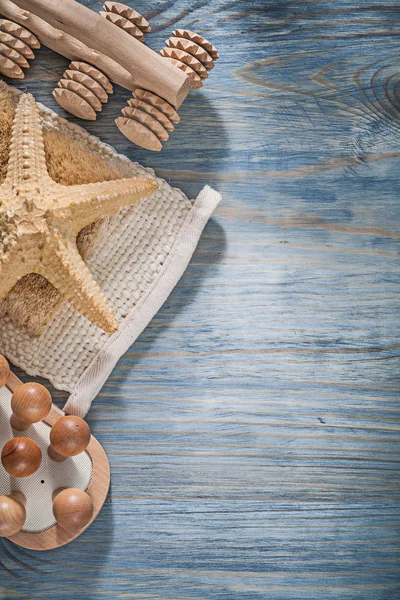 Conjunto de masajistas de fregador de cuerpo de estrella de mar — Foto de Stock