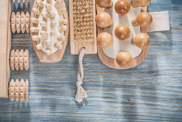 Wooden masseurs bath brush — Stock Photo, Image