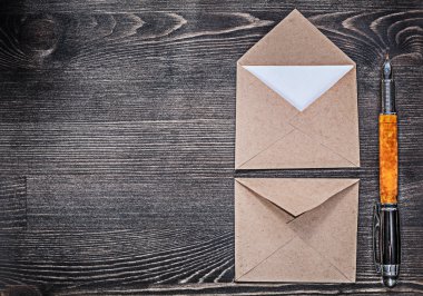 Vintage posta zarflar bileşimi