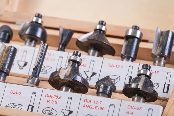 Roundover router bits for woodworking — Stock Photo, Image