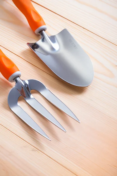 Trowel and fork — Stock Photo, Image