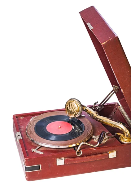 Grammophon isoliert — Stockfoto