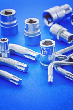 Otomobil torx ve altıanahtarlarının setinde görünüm