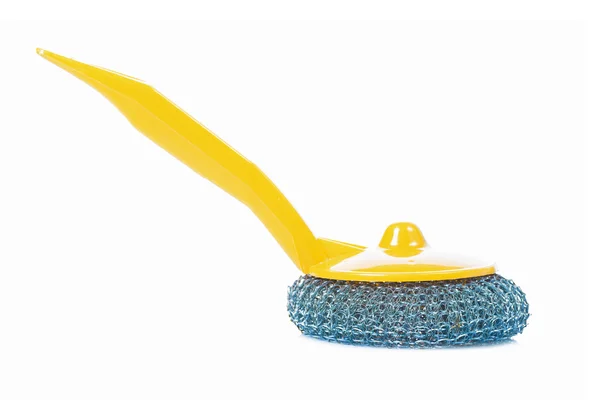 Scrubbrush with yellow handle — Stock Photo, Image