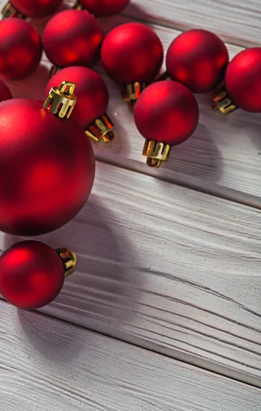 Palle rosse di Natale — Foto Stock