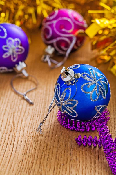 Colored christmas baubles — Stock Photo, Image