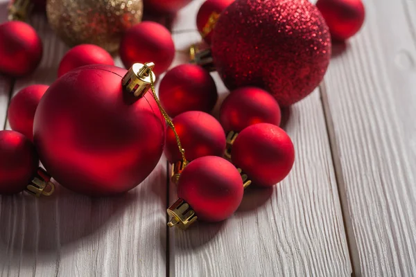 Set di palline di Natale rosse — Foto Stock