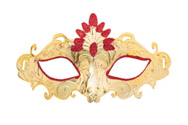 İzole Carnaval altın maske