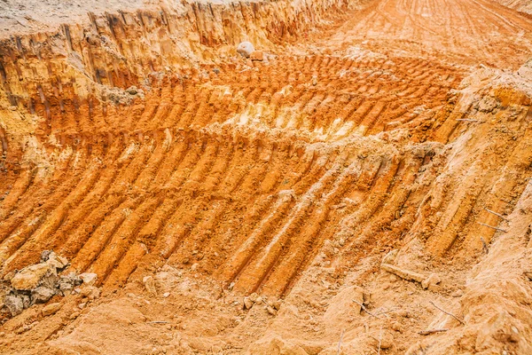 Textur des Sandes nach der Arbeit — Stockfoto