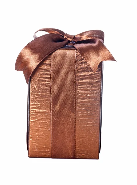 Brown gift box — Stock Photo, Image