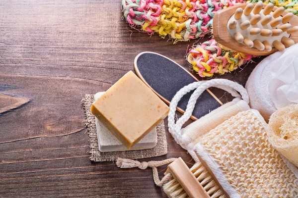 Gran conjunto de accesorios de baño — Foto de Stock